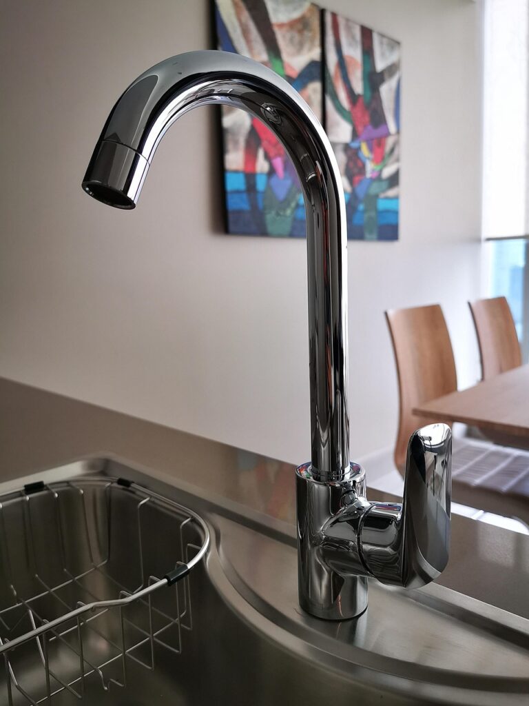 water tap, kitchen, plumbing, nature, faucet, water, drain, shiny, metal, interior, silver